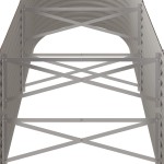 vidaXL Strat înălțat grădină 224x80x68 cm oțel galvanizat