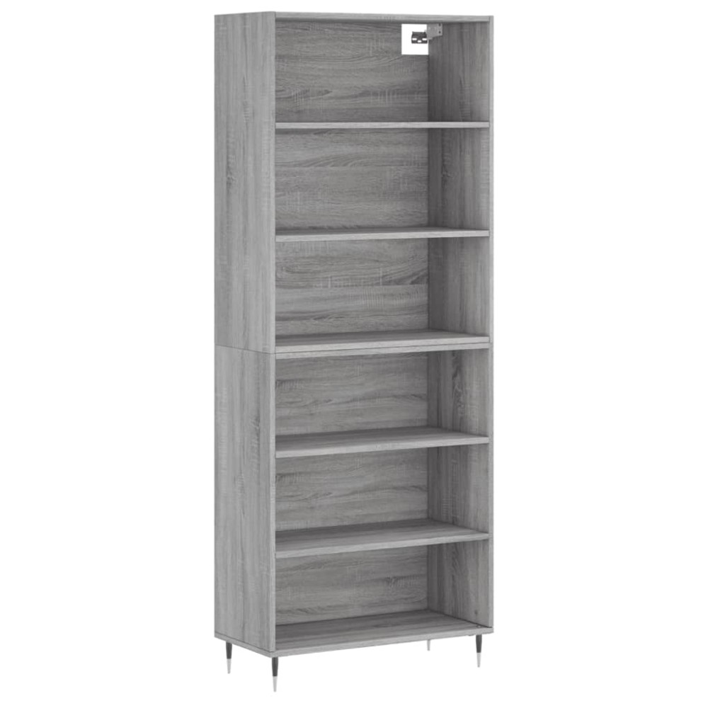 vidaXL Dulap înalt, gri sonoma, 69,5x32,5x180 cm, lemn prelucrat