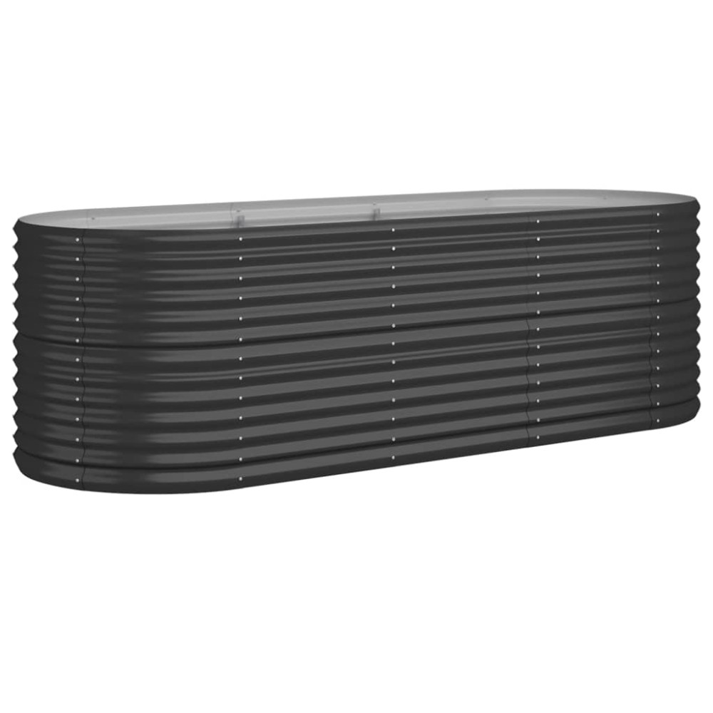 vidaXL Strat înălțat grădină 224x80x68 cm oțel galvanizat