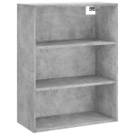 vidaXL Dulap înalt, gri beton, 69,5x32,5x180 cm, lemn prelucrat