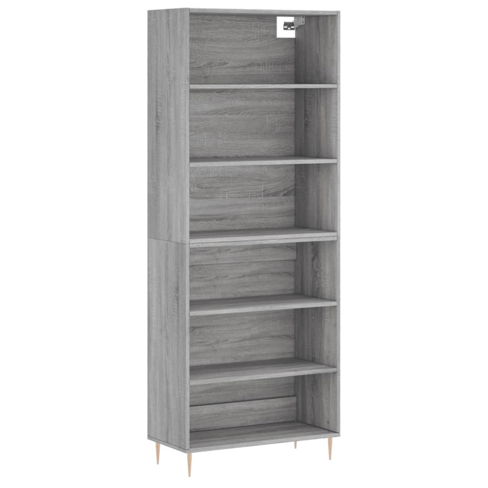 vidaXL Dulap înalt, gri sonoma, 69,5x32,5x180 cm, lemn prelucrat