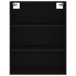 vidaXL Dulap înalt, negru, 69,5x32,5x180 cm, lemn prelucrat