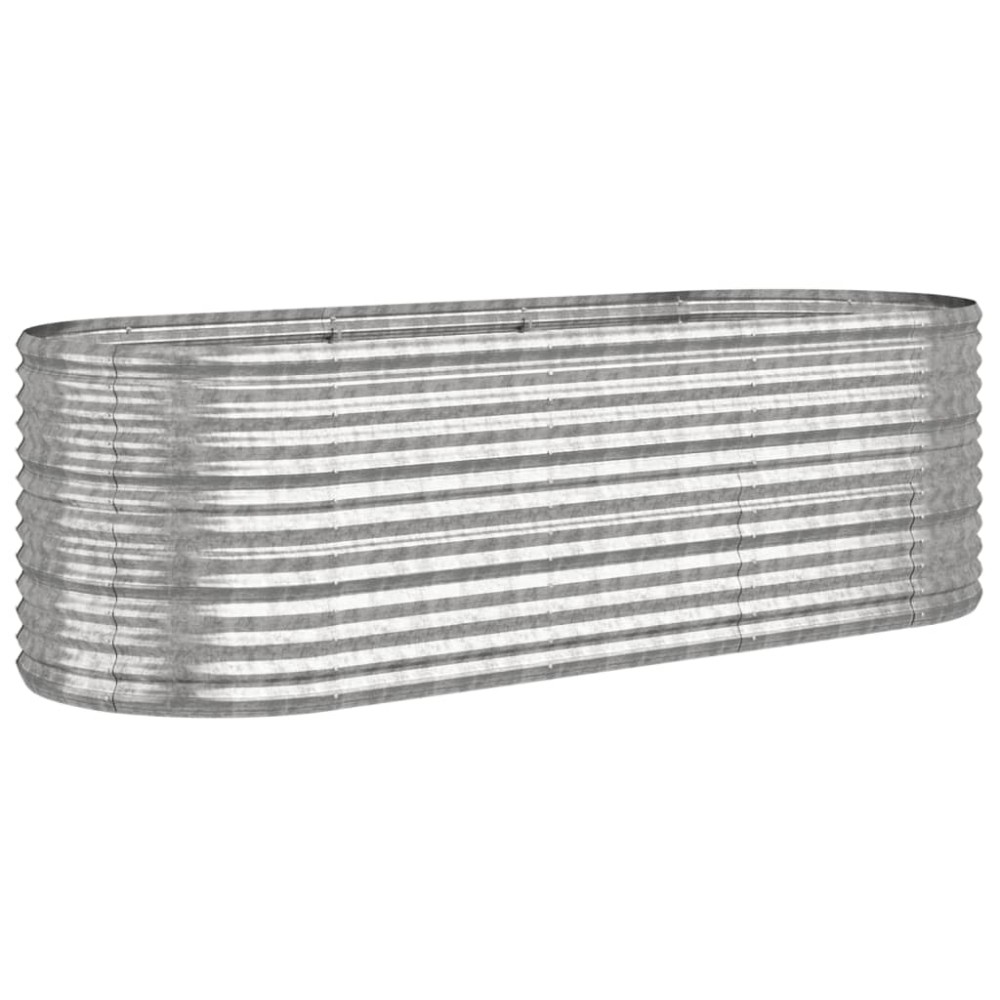 vidaXL Strat înălțat grădină 224x80x68 cm oțel galvanizat