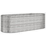 vidaXL Strat înălțat grădină 224x80x68 cm oțel galvanizat
