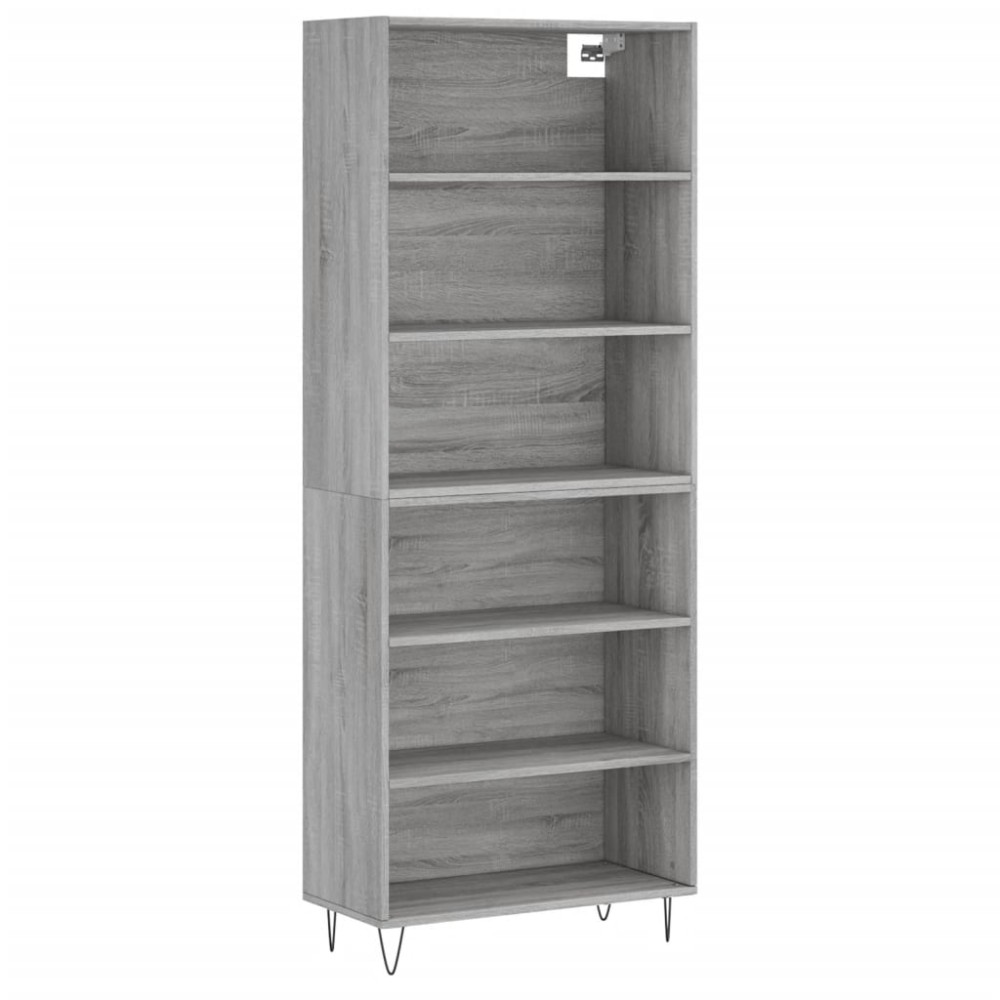 vidaXL Dulap înalt, gri sonoma, 69,5x32,5x180 cm, lemn prelucrat