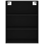 vidaXL Dulap înalt, negru, 69,5x32,5x180 cm, lemn compozit