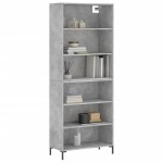 vidaXL Dulap înalt, gri beton, 69,5x32,5x180 cm, lemn compozit