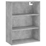 vidaXL Dulap înalt, gri beton, 69,5x32,5x180 cm, lemn compozit