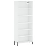vidaXL Dulap înalt, alb, 69,5x32,5x180 cm, lemn prelucrat