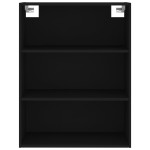 vidaXL Dulap înalt, negru, 69,5x32,5x180 cm, lemn compozit