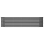 vidaXL Strat înălțat grădină gri 296x80x68cm oțel galvanizat