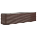 vidaXL Strat înălțat grădină 296x80x68 cm oțel vopsit electrostatic