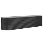 vidaXL Strat înălțat grădină 296x80x68 cm oțel vopsit electrostatic vidaXL Strat înălțat grădină 296x80x68 cm oțel vopsit electrostatic