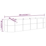 vidaXL Strat înălțat grădină 296x80x68 cm oțel vopsit electrostatic vidaXL Strat înălțat grădină 296x80x68 cm oțel vopsit electrostatic