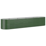 vidaXL Strat înălțat grădină 368x80x68 cm oțel galvanizat