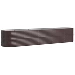vidaXL Strat înălțat grădină 368x80x68 cm oțel vopsit electrostatic