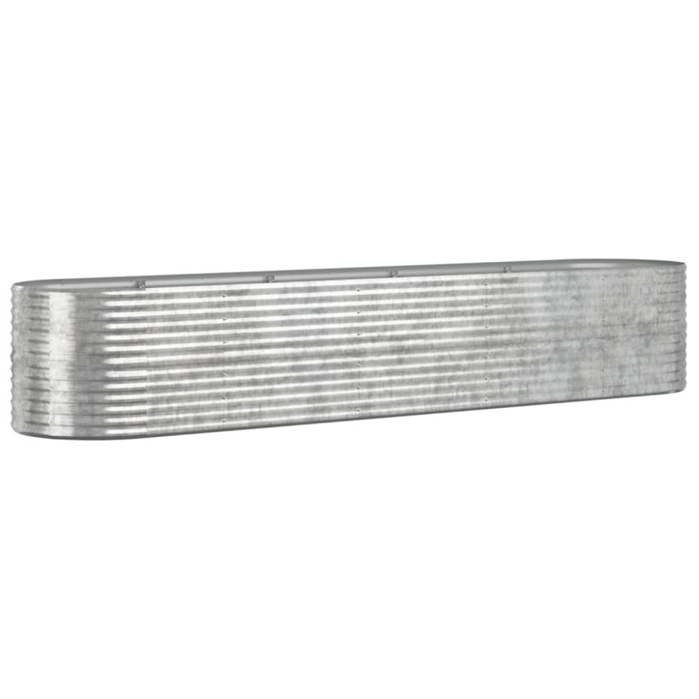 vidaXL Strat înălțat grădină 368x80x68 cm oțel galvanizat