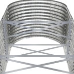 vidaXL Strat înălțat grădină 512x80x68 cm oțel vopsit electrostatic
