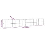 vidaXL Strat înălțat grădină 512x80x68 cm oțel vopsit electrostatic