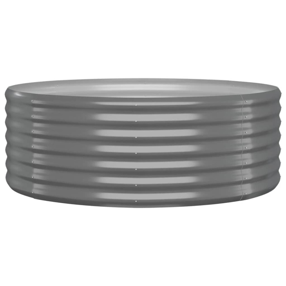 vidaXL Jardinieră grădină gri 100x100x36 cm oțel galvanizat