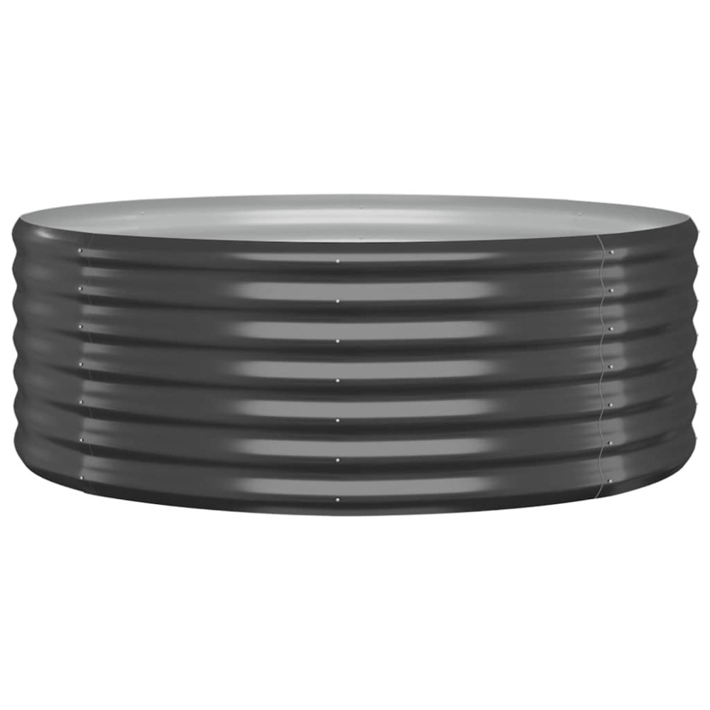 vidaXL Jardinieră, antracit, 100x100x36 cm, oțel vopsit electrostatic