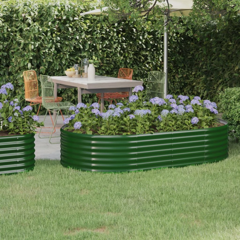 vidaXL Strat înălțat grădină 175x100x36 cm oțel galvanizat