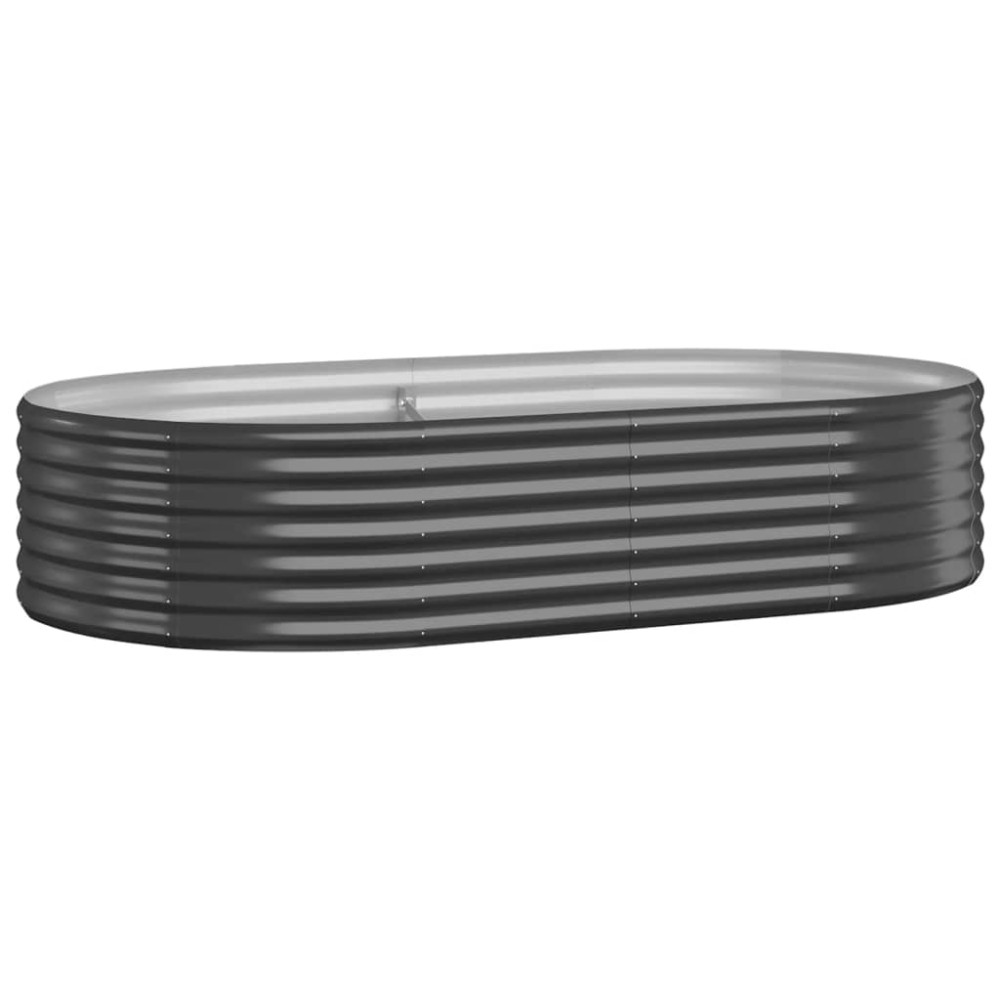 vidaXL Strat înălțat grădină 175x100x36 cm oțel galvanizat