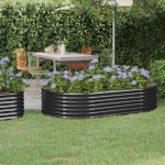 vidaXL Strat înălțat grădină 175x100x36 cm oțel galvanizat vidaXL Strat înălțat grădină 175x100x36 cm oțel galvanizat