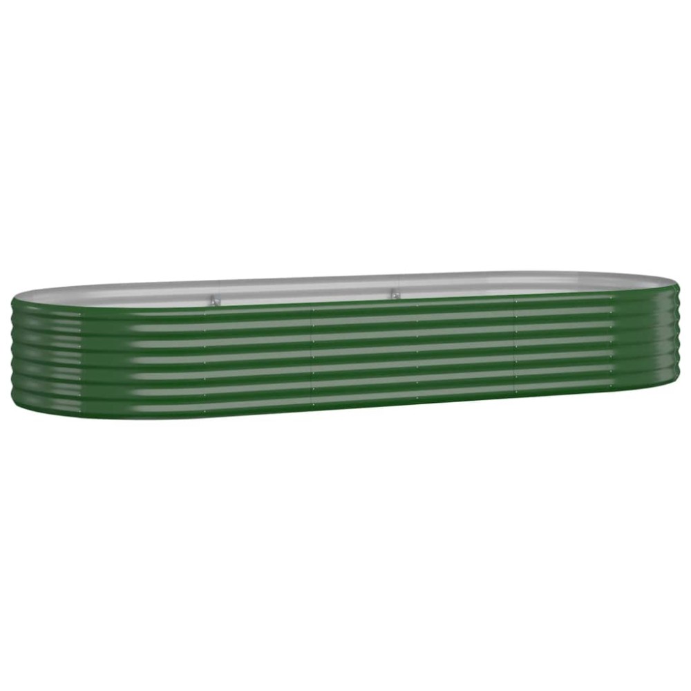 vidaXL Strat înălțat grădină 249x100x36 cm oțel galvanizat