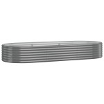 vidaXL Strat înălțat grădină 249x100x36 cm oțel galvanizat