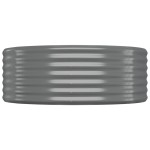 vidaXL Strat înălțat grădină 249x100x36 cm oțel galvanizat