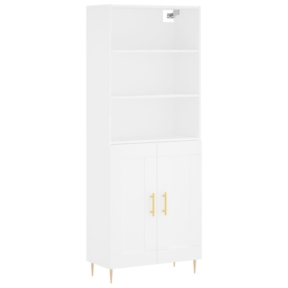 vidaXL Dulap înalt, alb, 69,5x34x180 cm, lemn compozit