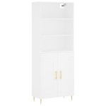 vidaXL Dulap înalt, alb, 69,5x34x180 cm, lemn compozit