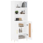 vidaXL Dulap înalt, alb, 69,5x34x180 cm, lemn compozit