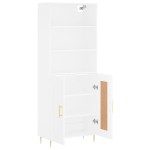 vidaXL Dulap înalt, alb, 69,5x34x180 cm, lemn compozit