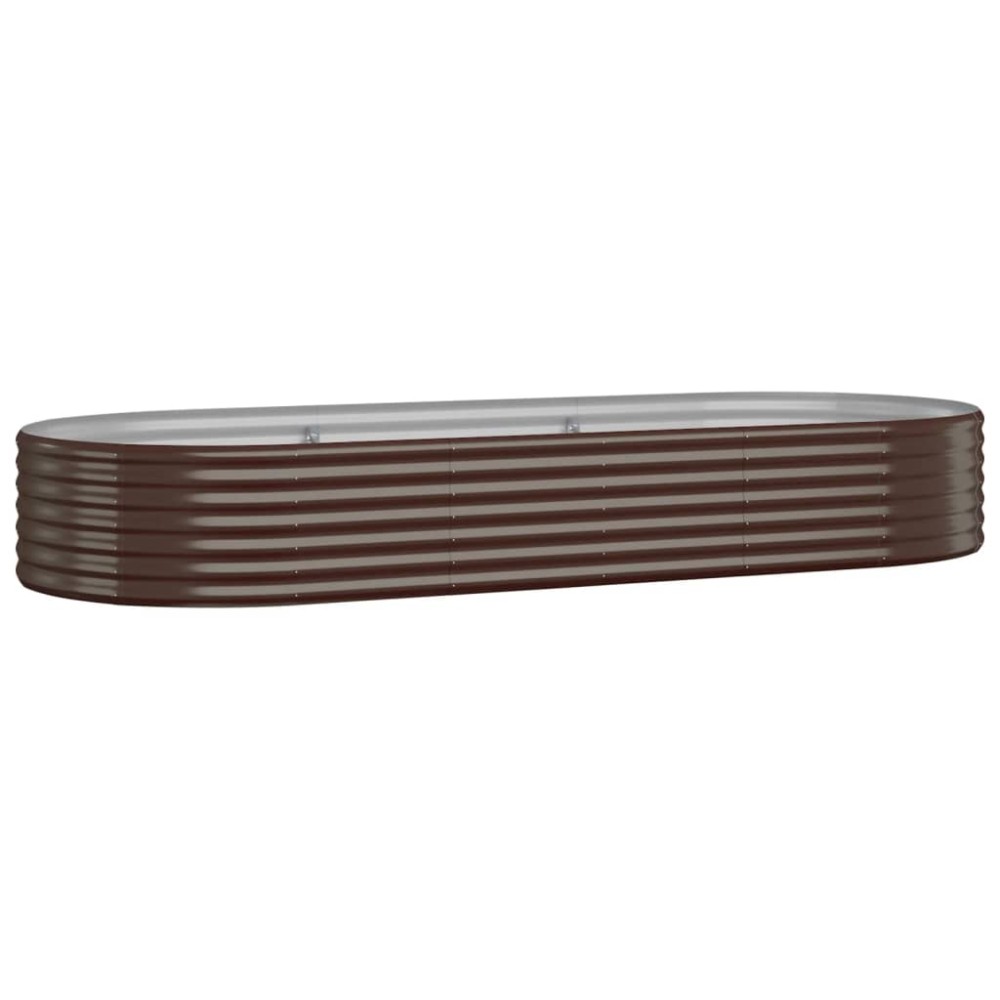 vidaXL Strat înălțat grădină 249x100x36 cm oțel galvanizat