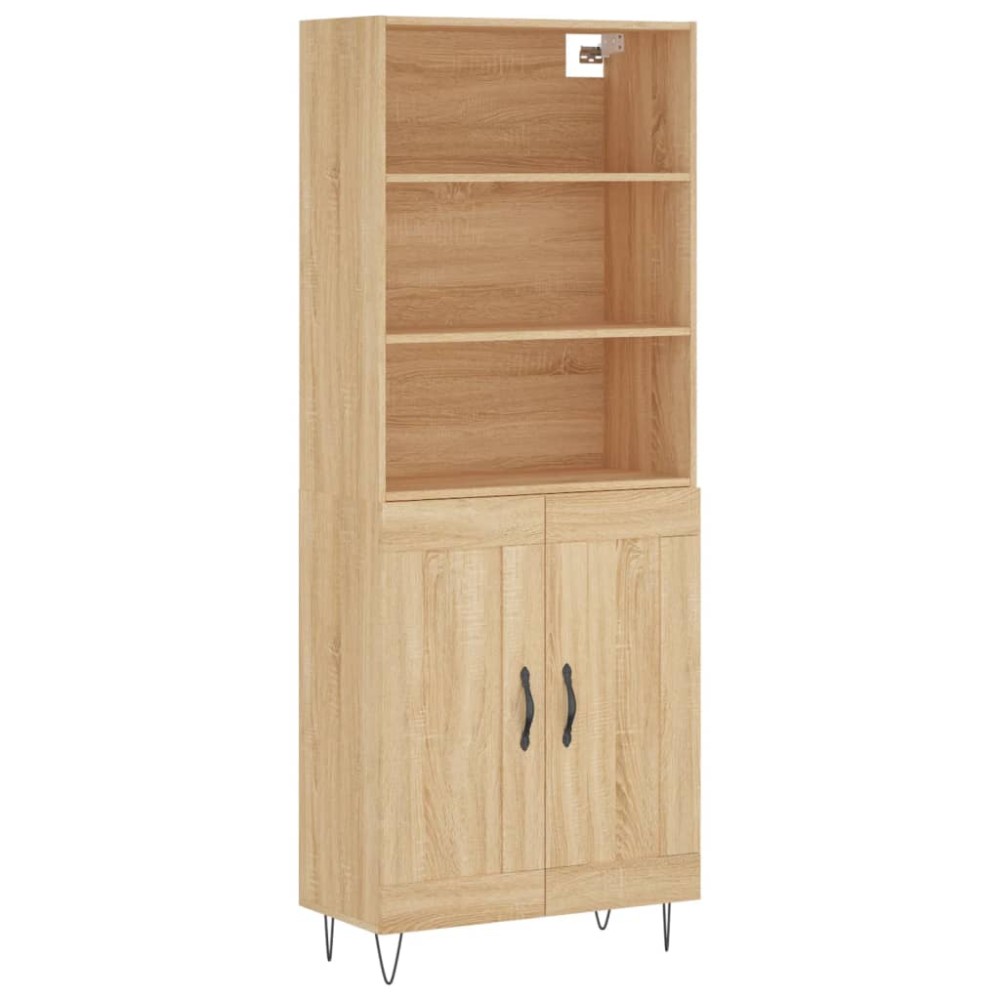 vidaXL Dulap înalt, stejar sonoma, 69,5x34x180 cm, lemn compozit