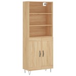 vidaXL Dulap înalt, stejar sonoma, 69,5x34x180 cm, lemn compozit