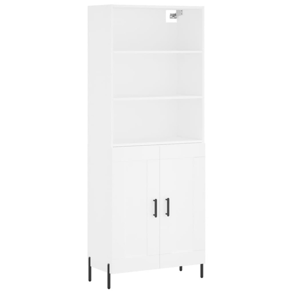 vidaXL Dulap înalt, alb, 69,5x34x180 cm, lemn compozit