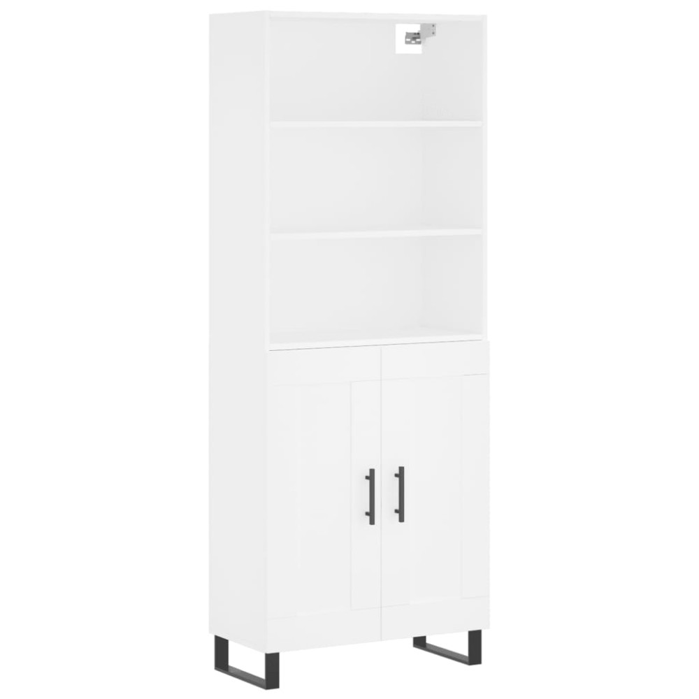 vidaXL Dulap înalt, alb, 69,5x34x180 cm, lemn compozit