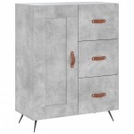 vidaXL Dulap înalt, gri beton, 69,5x34x180, lemn compozit