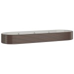 vidaXL Strat înălțat grădină 322x100x36 cm oțel galvanizat