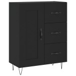 vidaXL Dulap înalt, negru, 69,5x34x180 cm, lemn compozit
