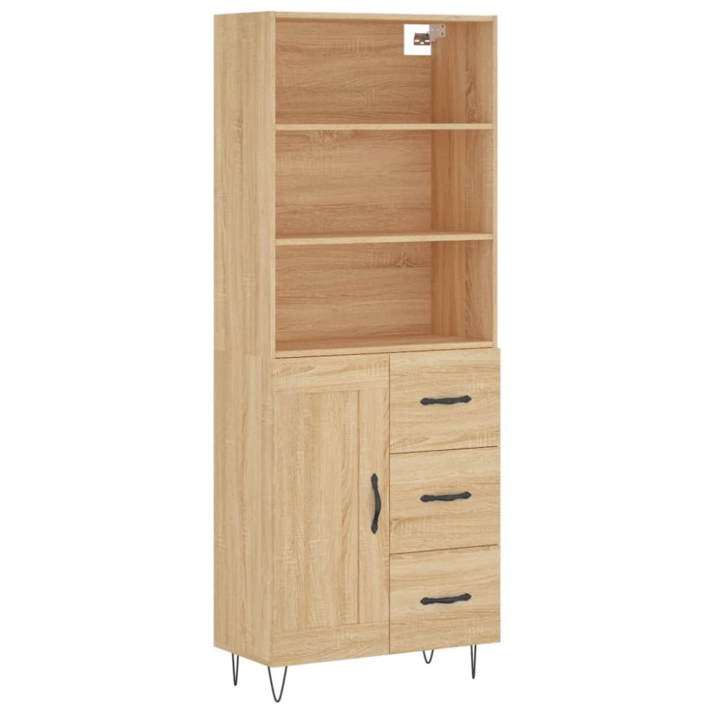 vidaXL Dulap înalt, stejar sonoma, 69,5x34x180 cm, lemn compozit