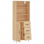 vidaXL Dulap înalt, stejar sonoma, 69,5x34x180 cm, lemn compozit