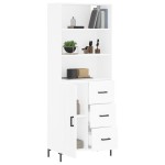 vidaXL Dulap înalt, alb, 69,5x34x180 cm, lemn compozit