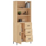 vidaXL Dulap înalt, stejar sonoma, 69,5x34x180 cm, lemn compozit