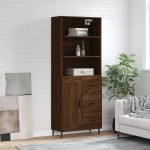 vidaXL Dulap înalt, stejar maro, 69,5x34x180 cm, lemn compozit