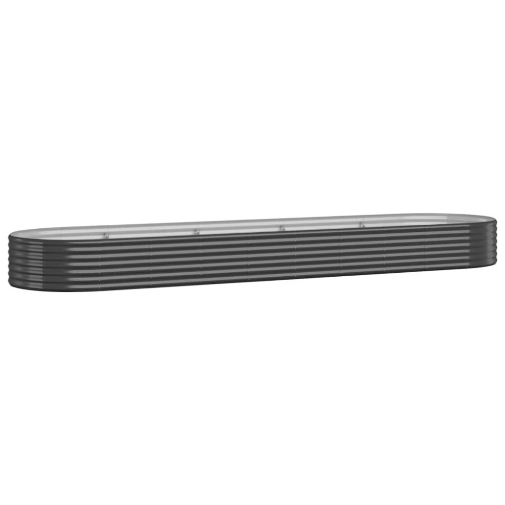 vidaXL Strat înălțat grădină 396x100x36 cm oțel vopsit electrostatic