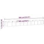 vidaXL Strat înălțat grădină 396x100x36 cm oțel vopsit electrostatic
